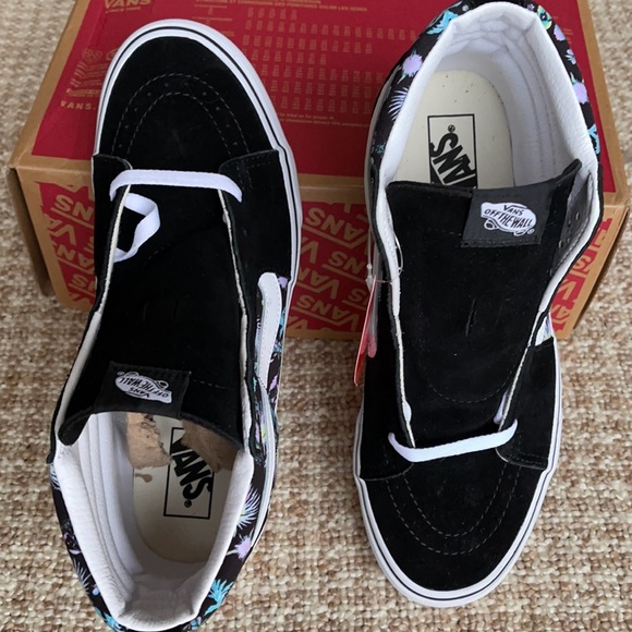 Vans Sk8-Hi Paradise Floral Black/True White Men’s - Picture 12 of 16